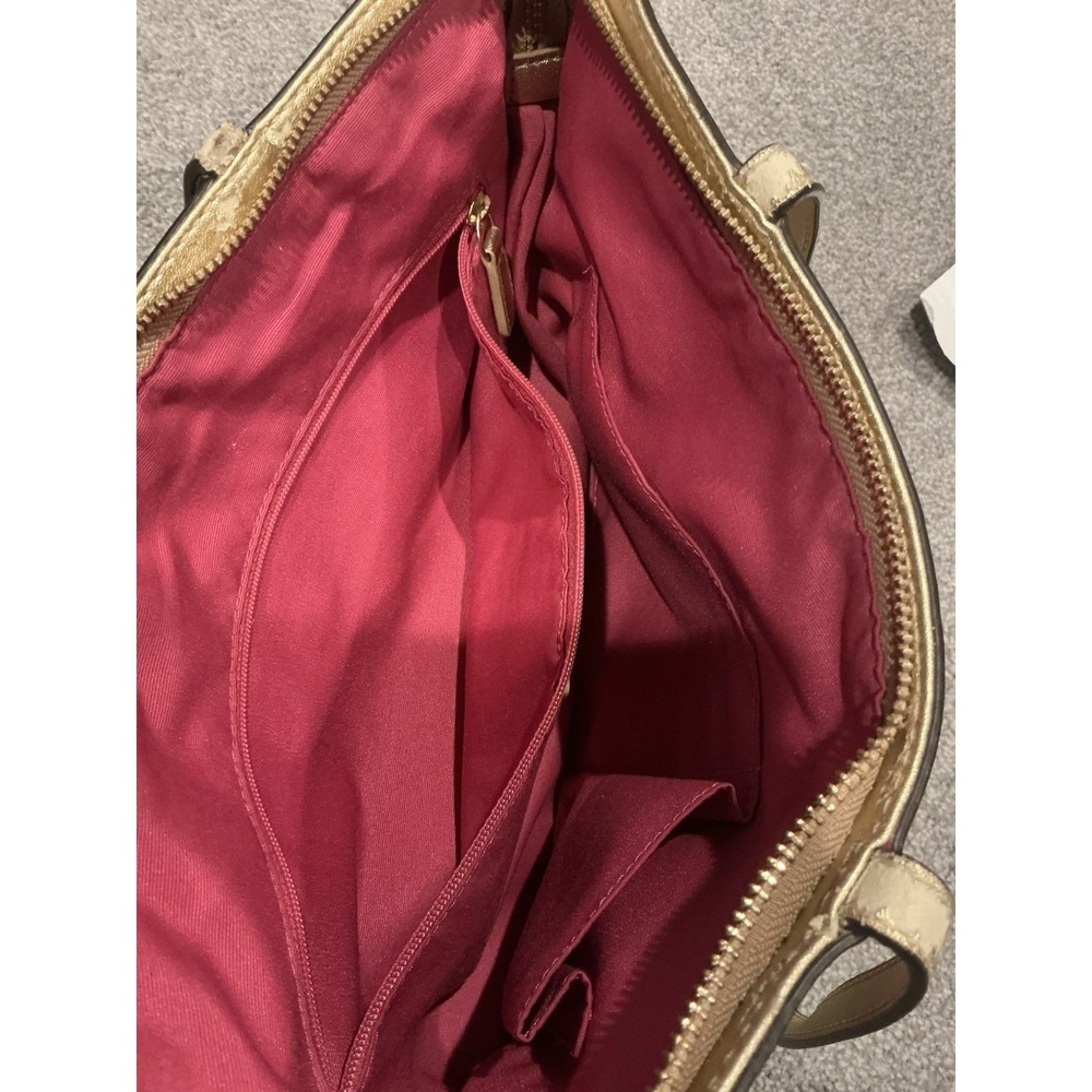 VINTAGE Multicolored Coach Purse Over the Shoulder Bag Y2K Pink & Gold - Picture 15 of 16